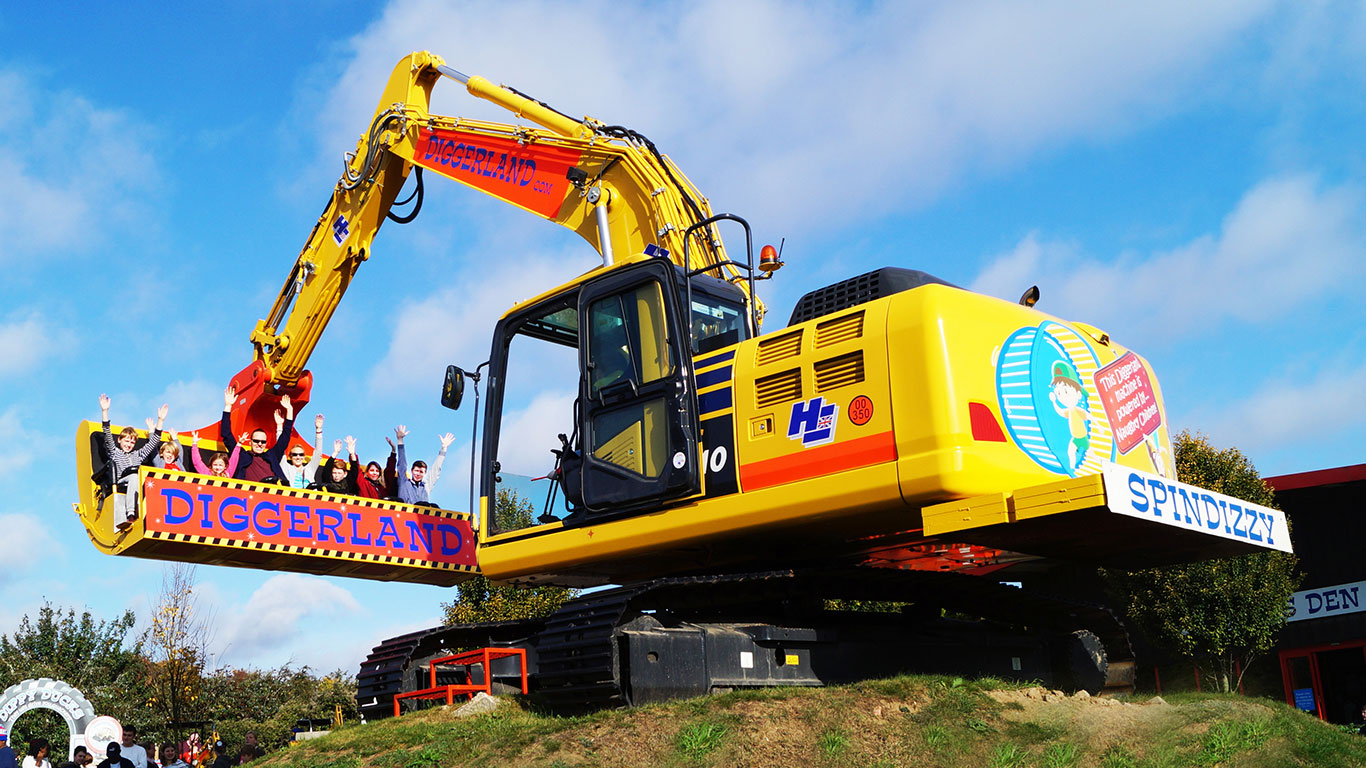 Spindizzy Ride at Diggerland UK Theme Park